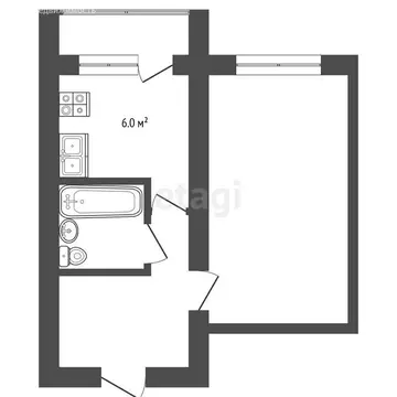 1-комнатная квартира: Майский, улица Ленина, 35/1 (28 м)