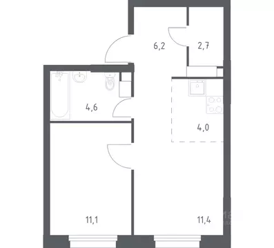 1-к кв. Москва Сосенское поселение, просп. Куприна, 40к9 (38.4 м)