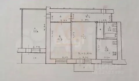 3-к кв. Воронежская область, Воронеж ул. Березовая Роща, 70 (57.3 м)