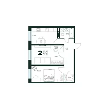 2-к кв. Московская область, Химки Сходня мкр, Первомайская ул., ...