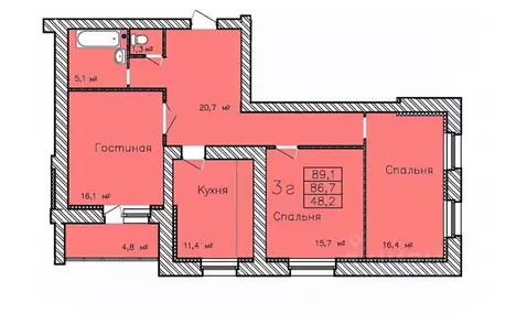 3-к кв. Тамбовская область, Тамбов Радужный мкр, ул. Сабуровская, 1Бк1 ...