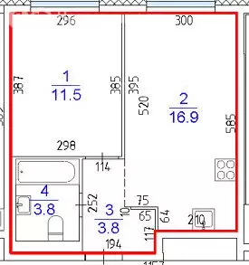 1-комнатная квартира: Екатеринбург, Полимерный переулок, 9 (36 м)