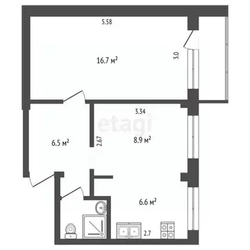 2-к кв. Архангельская область, Архангельск Первомайская ул., 6 (41.3 ...