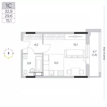Студия Московская область, Мытищи городской округ, д. Пирогово ул. ...