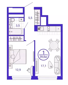 1-к кв. Свердловская область, Екатеринбург Уктус жилрайон, Астон ...