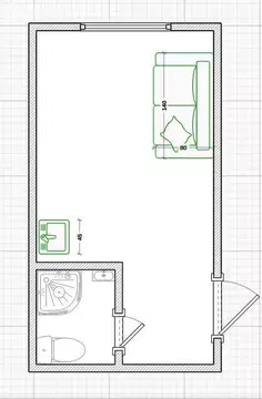 Квартира-студия: Казань, улица Клары Цеткин, 34 (16.2 м)