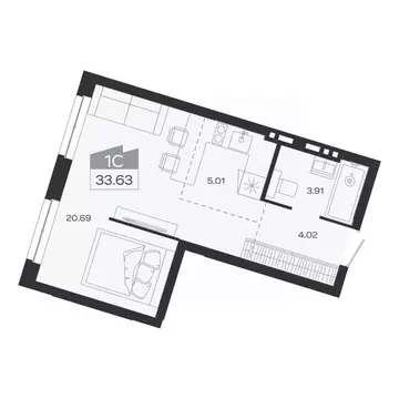 1-к кв. Новосибирская область, Новосибирский район, Краснообск рп ...