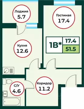 1-к кв. Красноярский край, Красноярск городской округ, пос. Солонцы ...