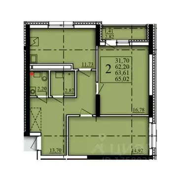2-к кв. Башкортостан, Уфа Затон-Восточный жилрайон, Паруса жилой ...