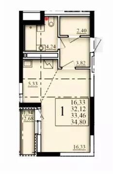 1-к кв. Башкортостан, Уфа Затон-Восточный жилрайон, Паруса жилой ...