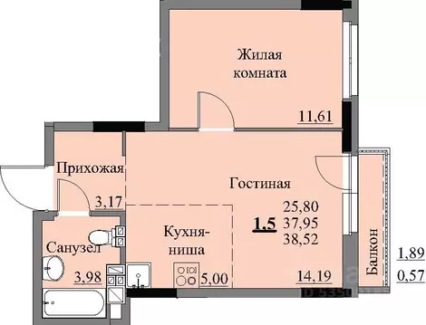 1-к кв. Удмуртия, Ижевск Автопроизводство жилрайон, 3-й мкр, Арден на ...