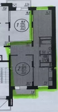 2-к кв. Московская область, Балашиха Ольгино мкр, ул. Главная, 4 (63.5 ...