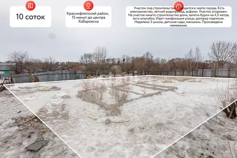 Участок в Хабаровский край, Хабаровск ул. Пояркова (10.0 сот.)