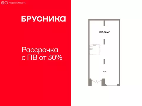 Помещение свободного назначения (92.29 м)