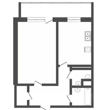 1-к кв. Пермский край, Пермь Байкальская ул., 5/1 (38.0 м)