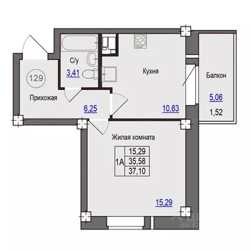 1-к кв. Псковская область, Псковский район, Завеличенская волость, д. ...