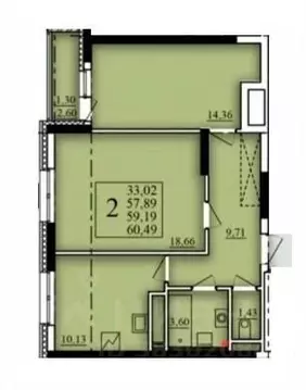 2-к кв. Башкортостан, Уфа Затон-Восточный жилрайон, Паруса жилой ...