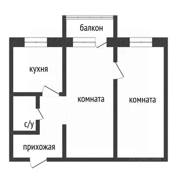 2-к кв. Курганская область, Курган ул. Некрасова, 9А (53.5 м)