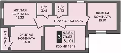 3-к кв. Оренбургская область, Оренбург ул. Ильи Глазунова, 21 (81.01 ...