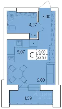 Студия Башкортостан, Уфа ул. Пожарского, 237 (22.93 м)