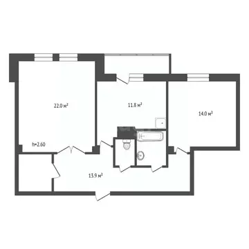 2-к кв. Красноярский край, Красноярск Северный мкр, ул. Водопьянова, ...