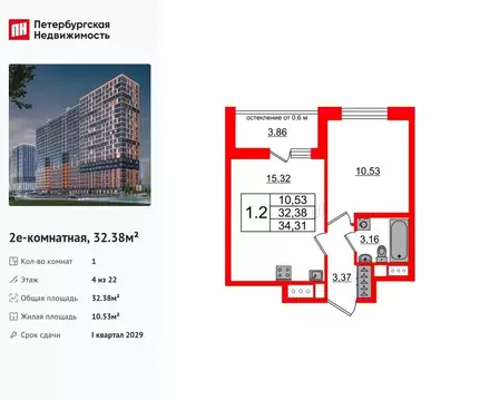 1-к кв. Ленинградская область, Всеволожский район, Свердловское ...