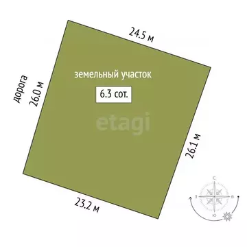 Участок в Свердловская область, Тугулым пгт  (6.26 сот.)