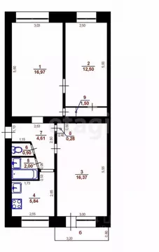 3-к кв. Ульяновская область, Ульяновск ул. Радищева, 160 (61.0 м)