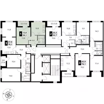 1-к кв. Московская область, Ленинский городской округ, пос. Битца ...