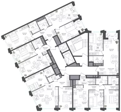 3-комнатная квартира: Москва, САО, Головинский район, жилой комплекс ...