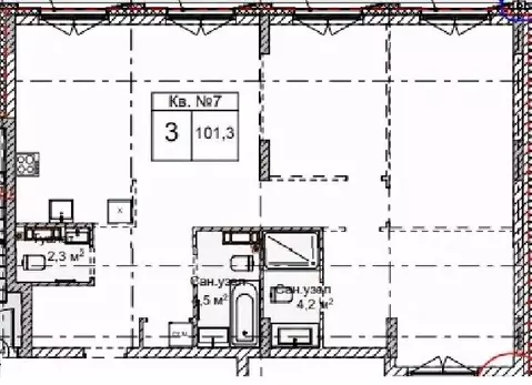 3-к кв. Нижегородская область, Нижний Новгород Огни Започаинья жилой ...