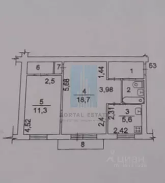 2-к кв. Московская область, Лобня ул. Ленина, 53 (44.6 м)