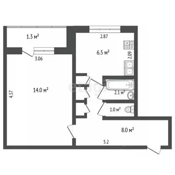 1-к кв. Мордовия, Саранск ул. Победы, 11 (32.7 м)