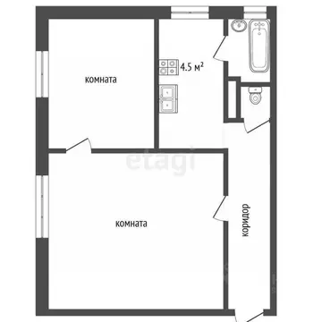 2-к кв. Ярославская область, Ярославль ул. 3-я Портовая, 18 (37.7 м)