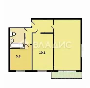 2-к кв. Москва 2-я Владимирская ул., 31 (44.0 м)