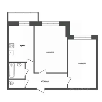 2-к кв. Воронежская область, Воронеж Тепличная ул., 26/10 (60.4 м)