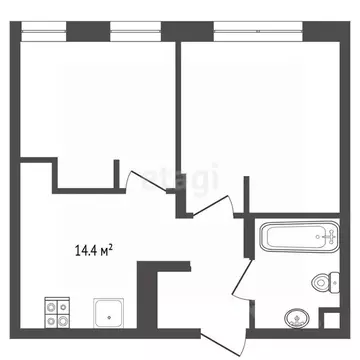 2-к кв. Тюменская область, Тюменский муниципальный округ, д. Дударева ...