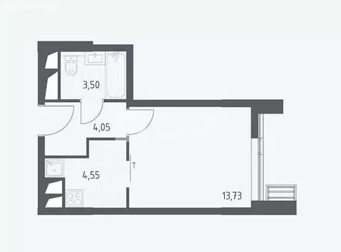 1-комнатная квартира: Красногорск, жилой комплекс Спутник, к13 (25 м)
