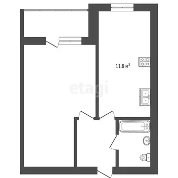 1-комнатная квартира: Ярославль, Ильинский переулок, 21 (35.7 м)