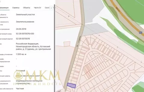 Участок в Нижегородская область, Нижний Новгород д. Студенец, ул. ...