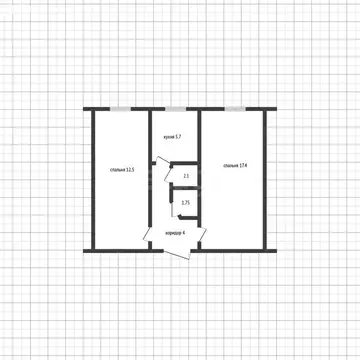 2-комнатная квартира: Майкоп, 6-й переулок, 3/1 (43.9 м)