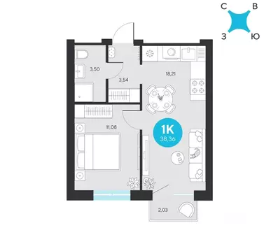 1-к кв. Свердловская область, Екатеринбург Академический мкр, 25-й ...