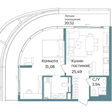 2-комнатная квартира: Республика Крым, Саки, курортный кластер Темпо ...