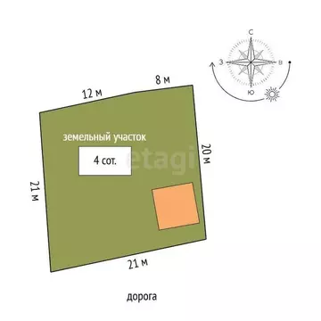 Дом в Миасс, СНТ Строитель-2 (12 м)