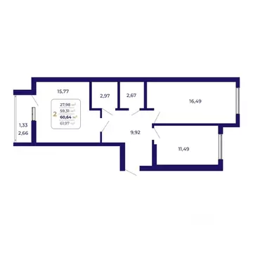 2-к кв. Башкортостан, Уфа Затон-Восточный жилрайон, Паруса жилой ...