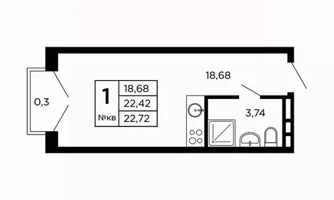 Студия Смоленская область, Смоленск проезд Маршала Конева, 32 (22.75 ...