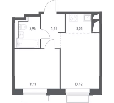 1-комнатная квартира: Мытищи, микрорайон Перловка, жилой комплекс ...
