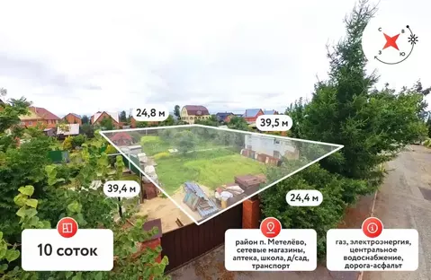 Участок в Тюменская область, Тюмень ул. Демократическая (10.0 сот.)