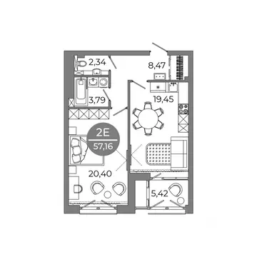 2-к кв. Воронежская область, Воронеж ул. Революции 1905 года, 14 ...