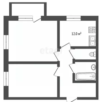 2-к кв. Пермский край, Пермь Томская ул., 28 (47.6 м)